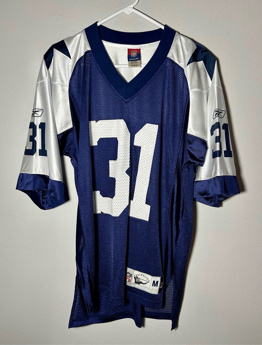 Reebok Dallas Cowboys Roy Williams 31 Throwbacks Jersey Mens Size Medium NFL